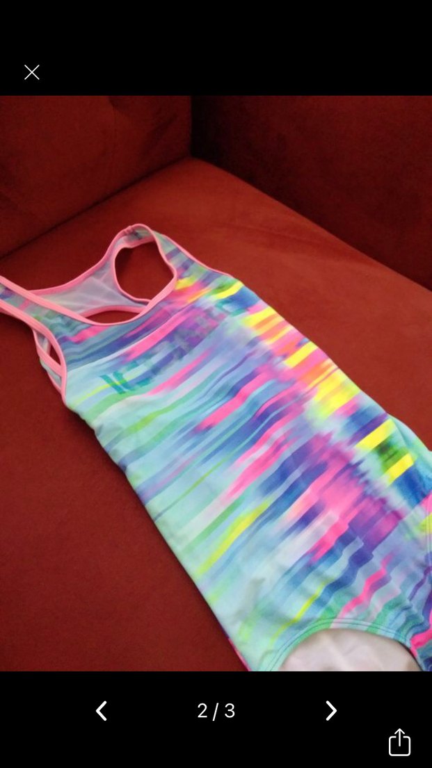 Renkli Batik Desenli Kız Mayo - Görsel 2