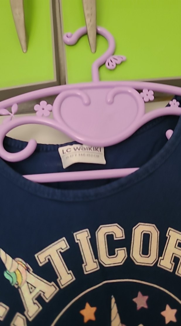 Kolsuz Lacivert Baskılı Kız Elbisesi - Görsel 3