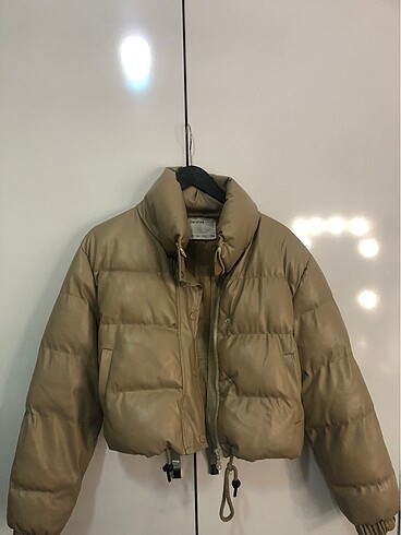 Bershka bershka bej deri mont