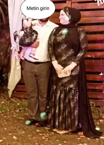 Siyah Zebra Desenli Parlak Hamile Elbisesi - Görsel 2