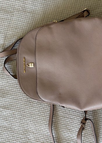 Michael Kors Bej Deri Kadın Sırt Çantası