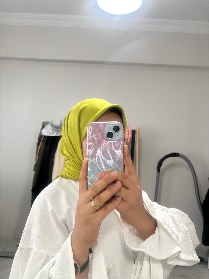 Yağ yeşili eşarp - Görsel 3