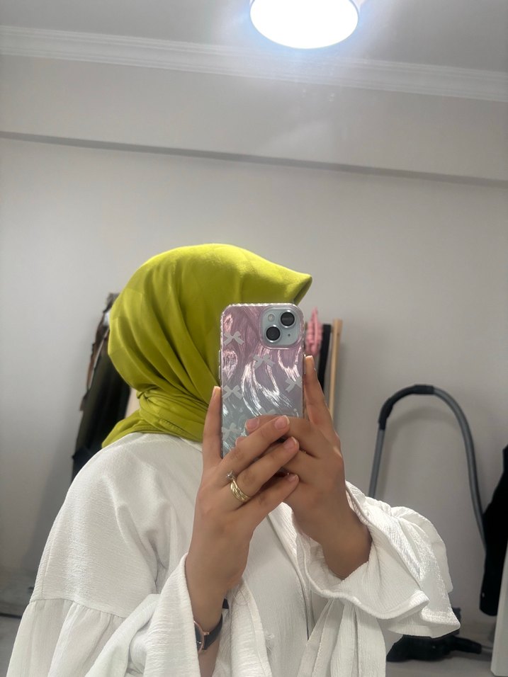 Yağ yeşili eşarp - Görsel 2