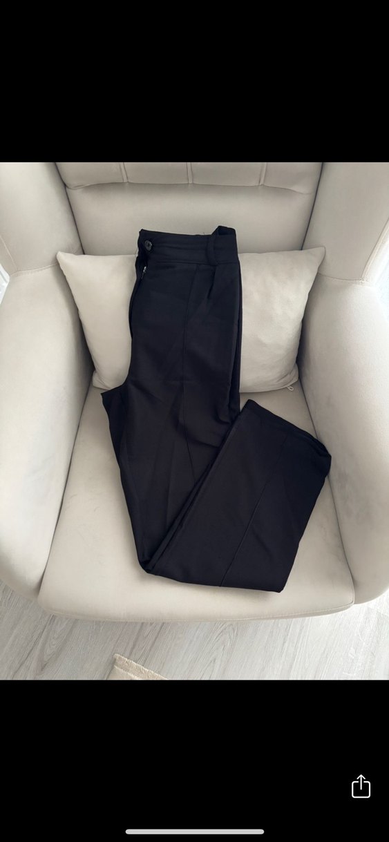 Nervür Dikişli Kadın Kumaş Pantolon - Görsel 3