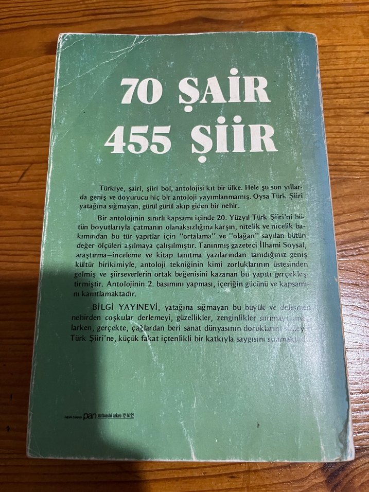 20. Yüzyıl Türk Şiiri Antolojisi - İlhami Soysal - Görsel 2