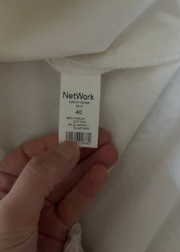 Network dantelli beyaz abiye elbise 40 beden - Görsel 11