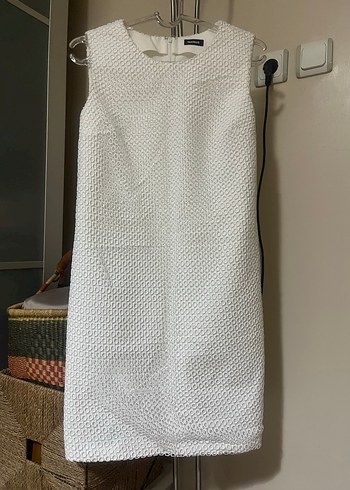 Network dantelli beyaz abiye elbise 40 beden - Görsel 5