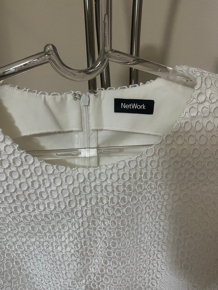 Network dantelli beyaz abiye elbise 40 beden - Görsel 4