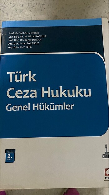 Türk ceza hukuku genel hükümler.Seçkin yayıncılık