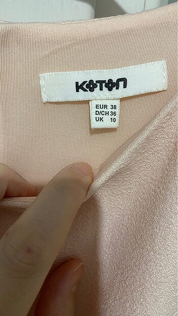 Koton Koton uçuk pembe elbise astarlı 38 beden