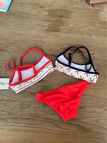 4 Yaş Beden Üçlü takım bikini yeni