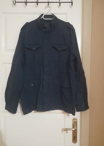 xxl Beden Düğmeli Erkek Denim Ceket, Normal Boy, Lacivert