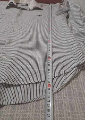 Gri Çizgili Erkek Ofis Gömleği - Görsel 8