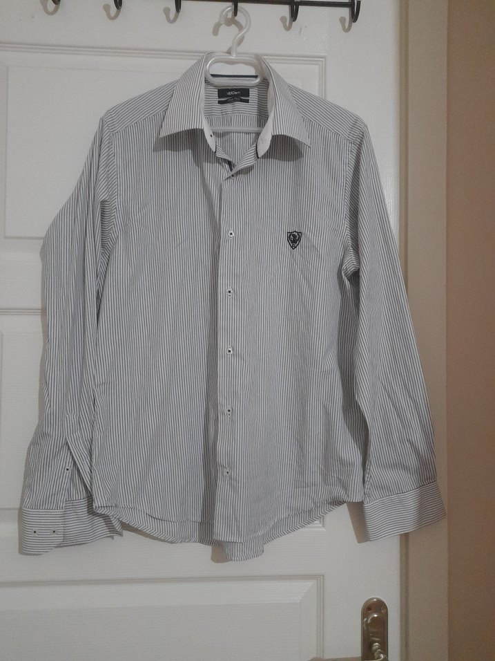 Gri Çizgili Erkek Ofis Gömleği - Görsel 3