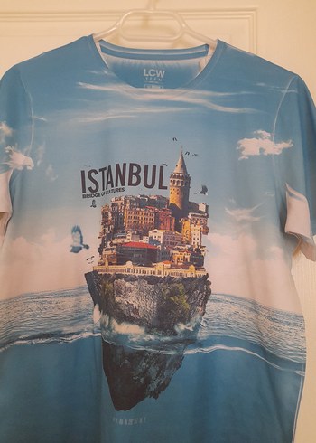 LC Waikiki Mavi Baskılı Erkek Tişört