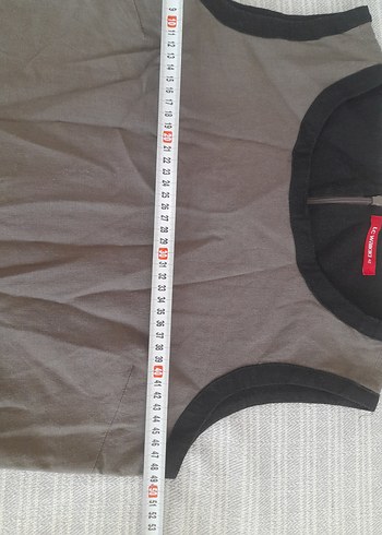 Kolsuz Midi Kahverengi Keten Elbise - Görsel 6