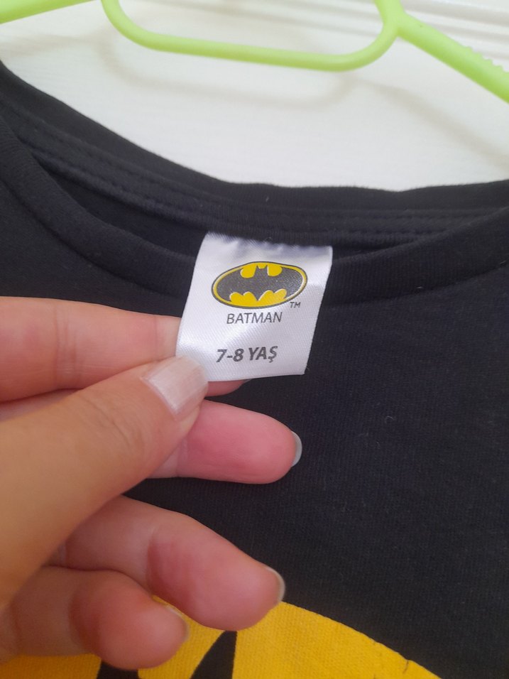 Siyah Batman Baskılı Erkek Çocuk Uzun Kollu Tişört - Görsel 4