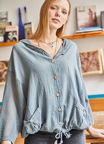 Rosidam Marka Keten Oversize Ceket 