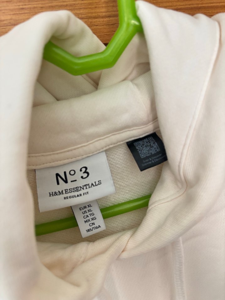 Unisex Beyaz Kapüşonlu Rahat Sweatshirt - Görsel 5