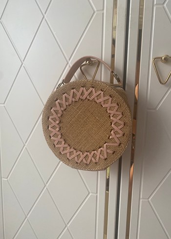 Bej Nakışlı Bohem Örgü Kadın Çanta - Görsel 4