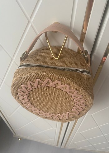 Bej Nakışlı Bohem Örgü Kadın Çanta - Görsel 3
