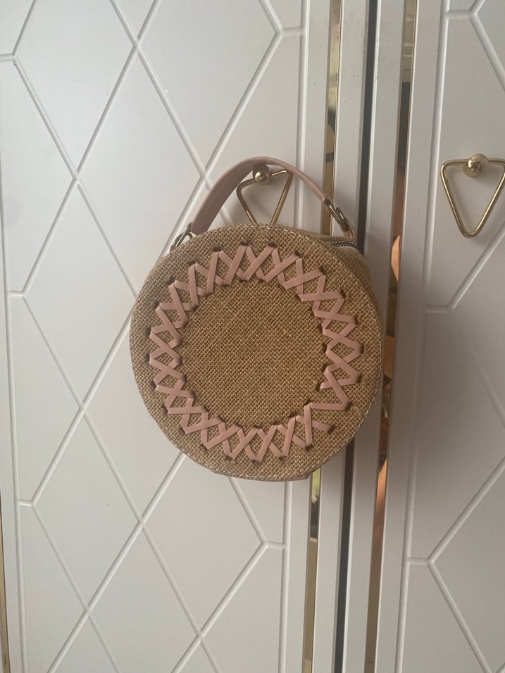Bej Nakışlı Bohem Örgü Kadın Çanta - Görsel 4