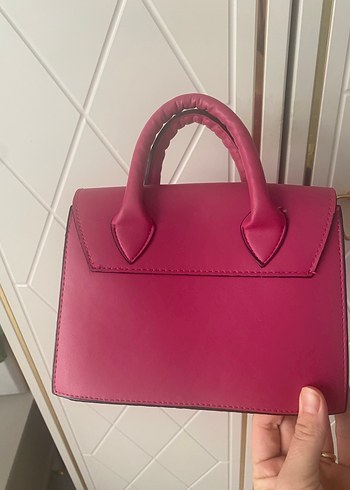 Pembe Deri Tokalı Kadın Çanta - Görsel 2