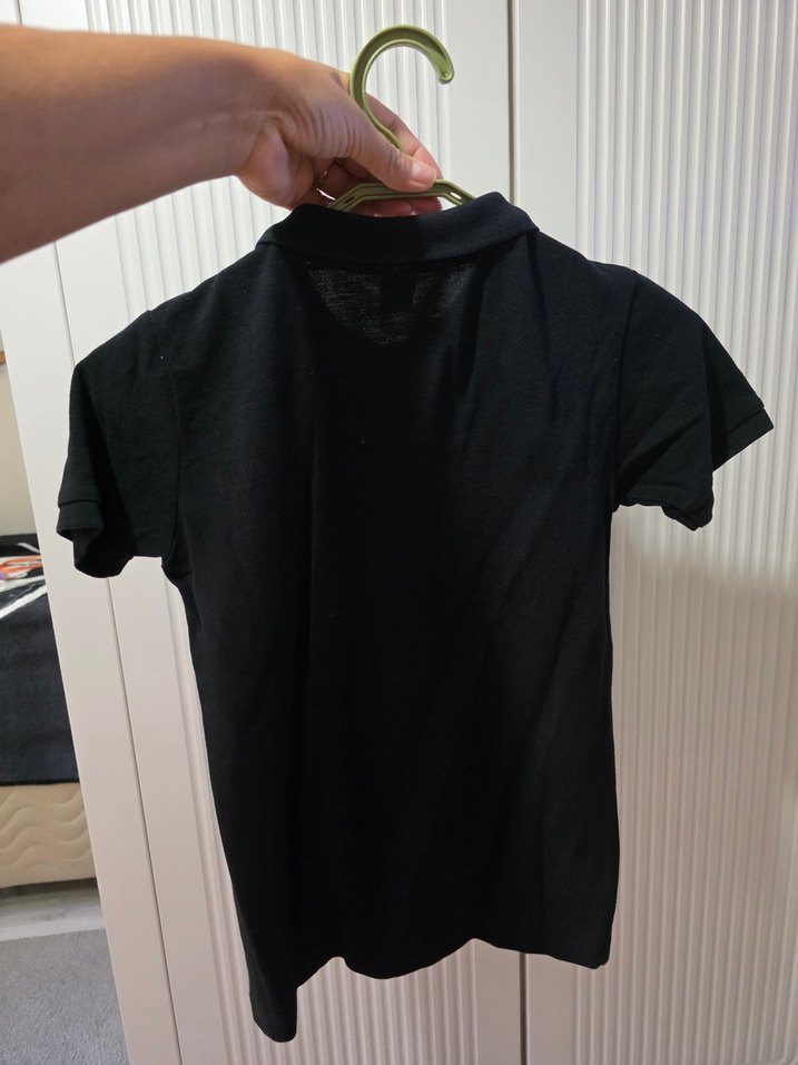 Siyah Kısa Kollu Hamile Gömleği - Görsel 2