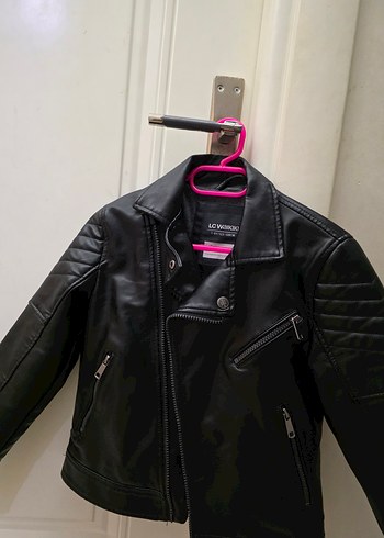 LC Waikiki Kadın Siyah Deri Biker Ceket
