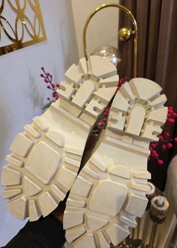 Beyaz Tokalı Platform Topuklu Kadın Loafer - Görsel 5