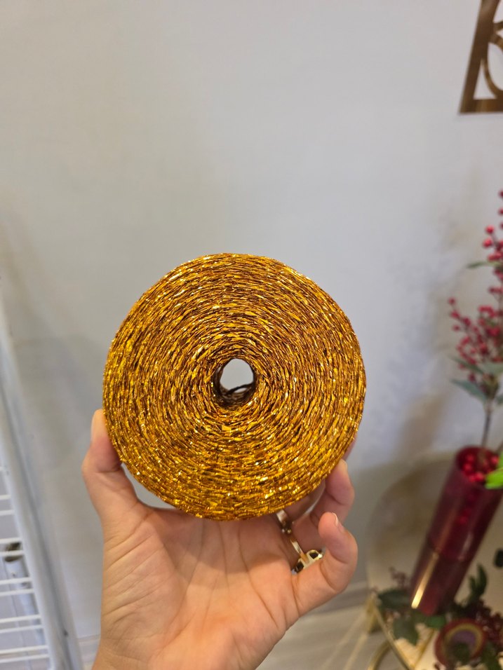 turuncu metalik ip - Görsel 2