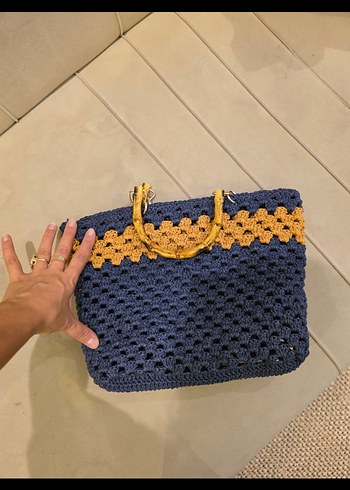 Bohem Stil Örgü Kadın Çanta - Görsel 4