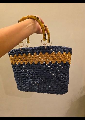 Bohem Stil Örgü Kadın Çanta - Görsel 2