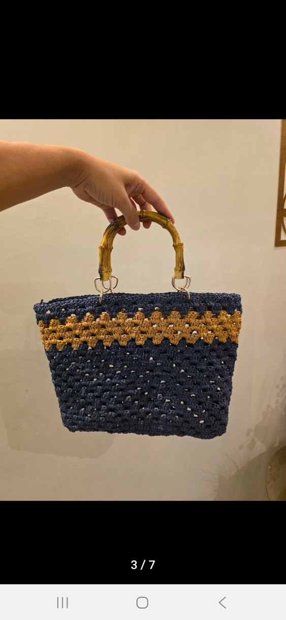 Bohem Stil Örgü Kadın Çanta - Görsel 5