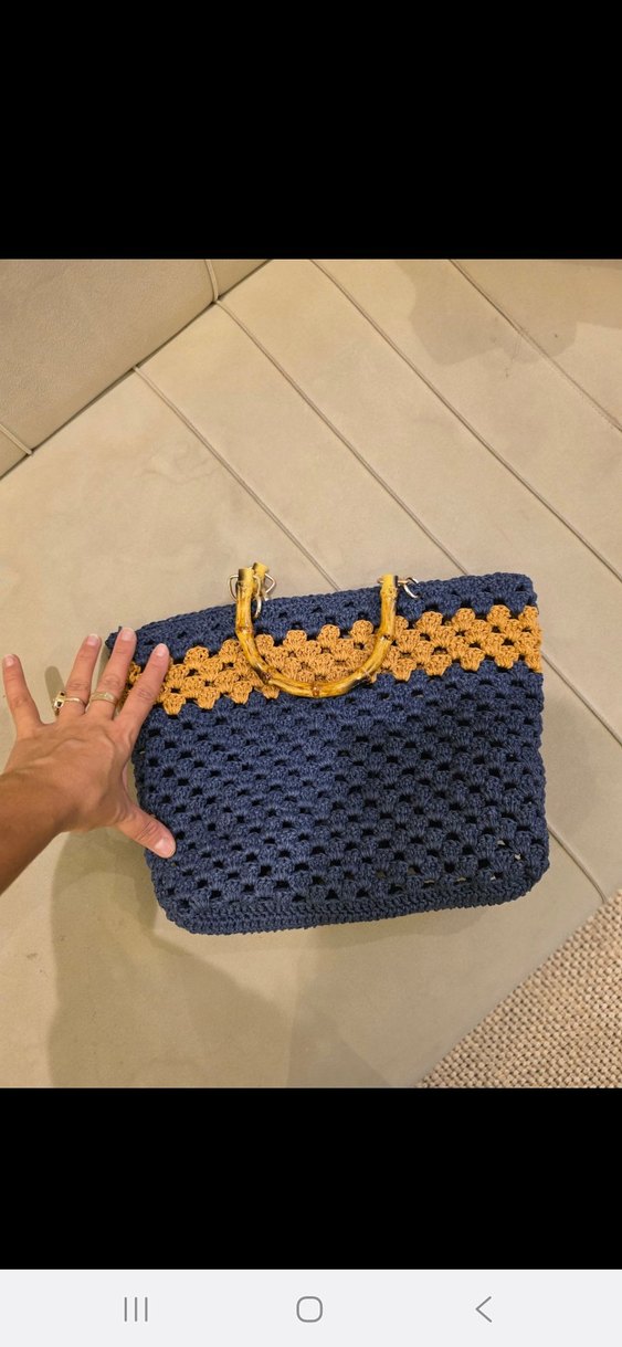 Bohem Stil Örgü Kadın Çanta - Görsel 4