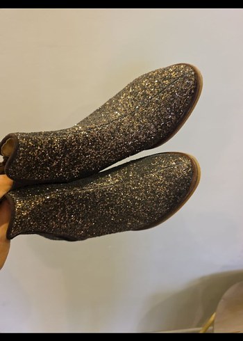 Kahverengi Parlak Topuklu Kadın Bot - Görsel 7