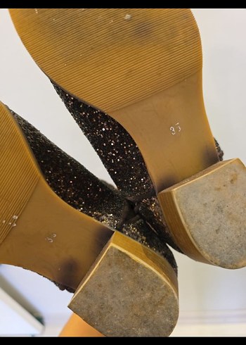 Kahverengi Parlak Topuklu Kadın Bot - Görsel 2