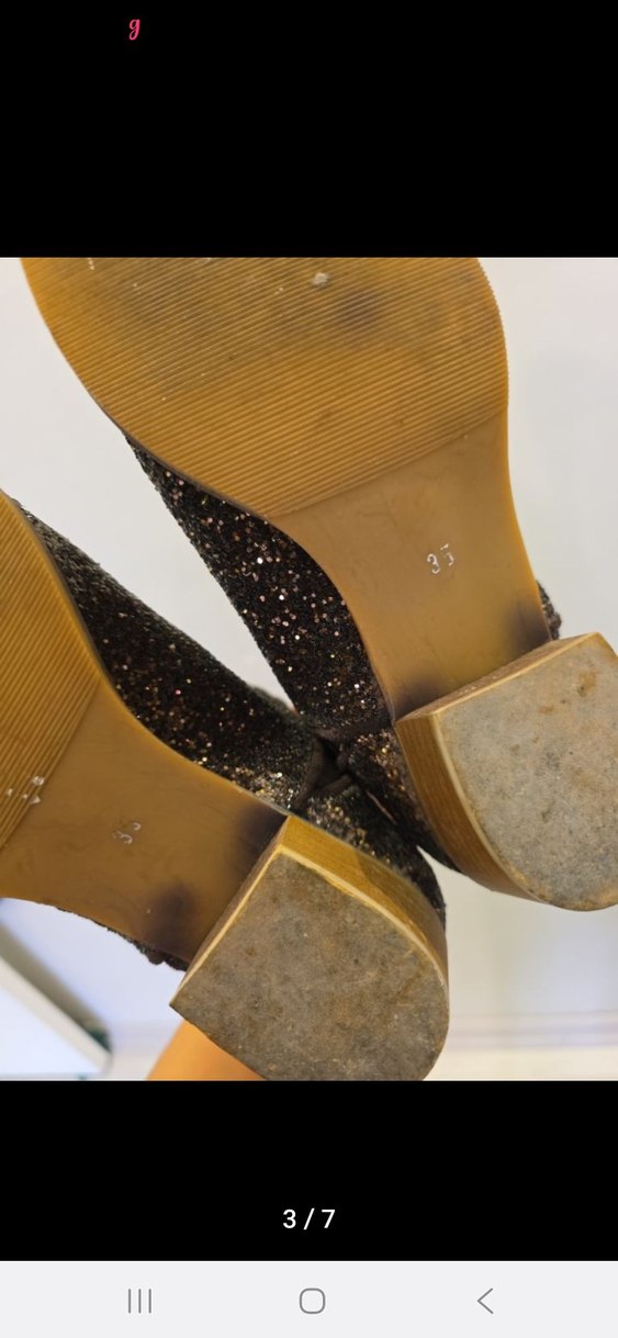 Kahverengi Parlak Topuklu Kadın Bot - Görsel 2