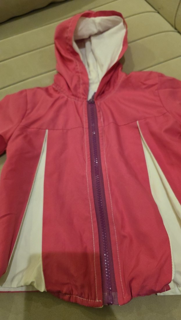 Kız Çocuk Kapüşonlu Fermuarlı Pembe rüzgarlık - Görsel 2