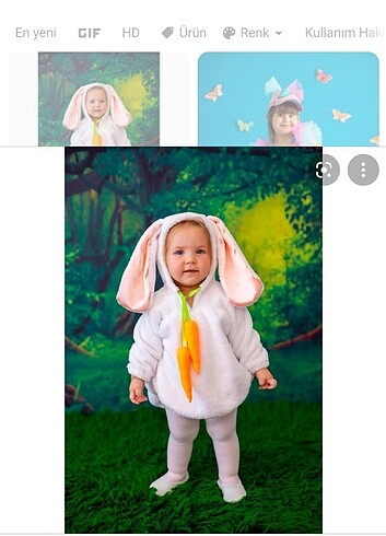 Bebek tavşan kostümü
