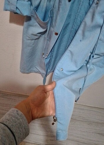 40 Beden mavi Renk Kap tunik pantolon üstü