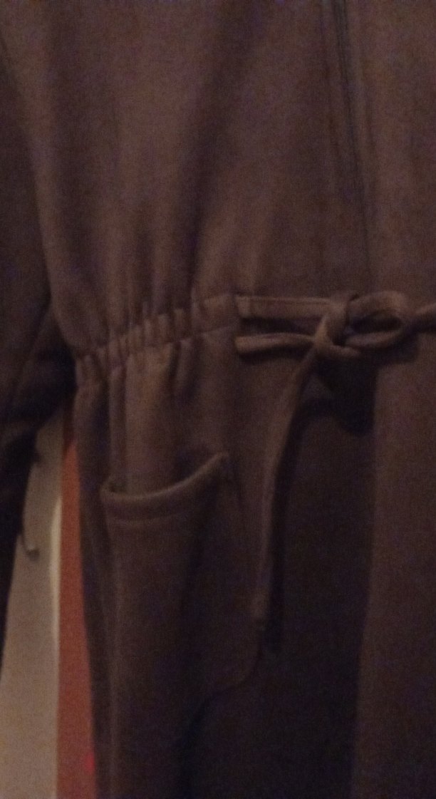 yag yeşili Süet Uzun Kemerli Kadın Kaban - Görsel 3