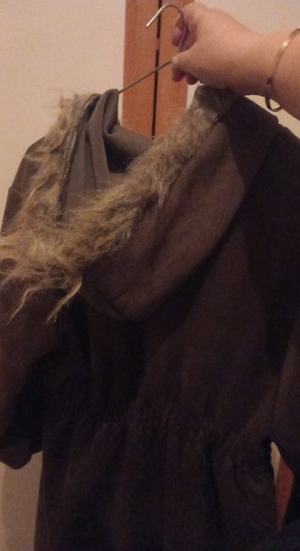 yag yeşili Süet Uzun Kemerli Kadın Kaban - Görsel 4