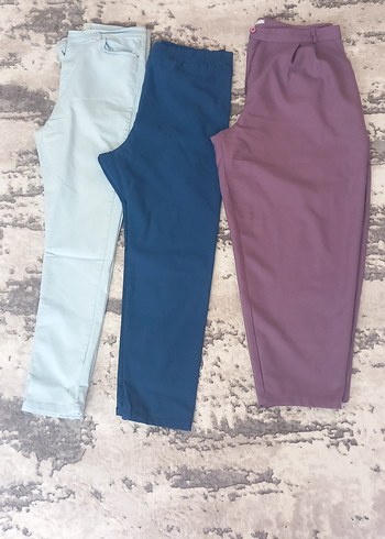 Mavi Kadın lcv mavisi lira şalvar pantolon  parlemet mavi özel d - Görsel 2