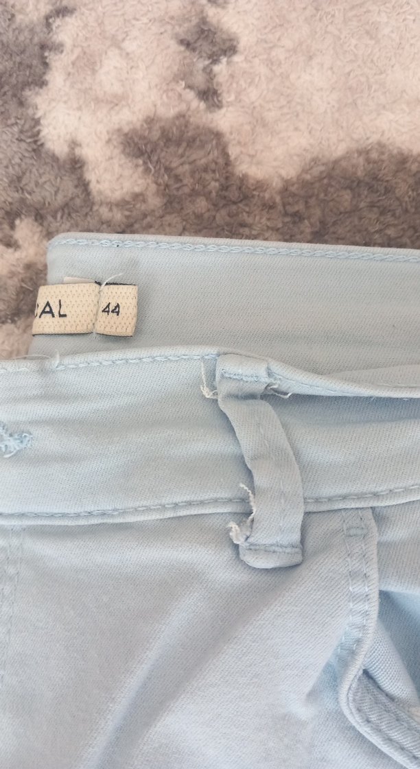 Mavi Kadın lcv mavisi lira şalvar pantolon  parlemet mavi özel d - Görsel 4