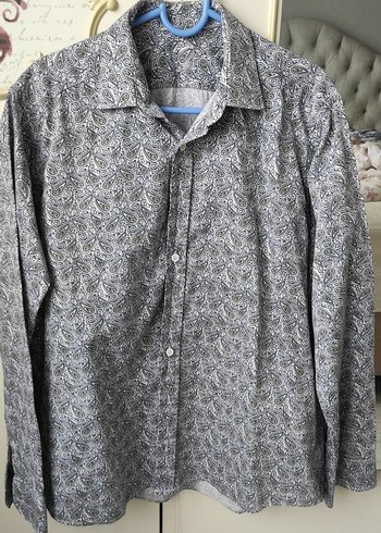 Gri Desenli Uzun Kollu Erkek Gömlek - Görsel 2