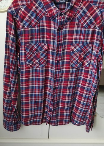 Erkek Kırmızı Ekose Uzun Kollu Gömlek - Görsel 2