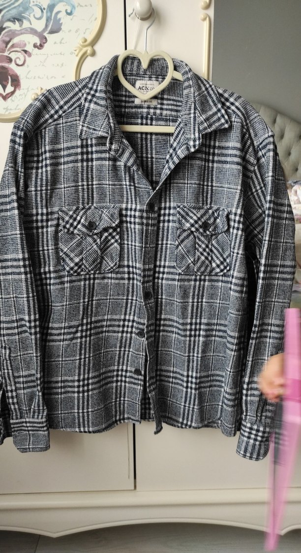 Gri Ekose Desenli Erkek Uzun Kollu Gömlek - Görsel 2