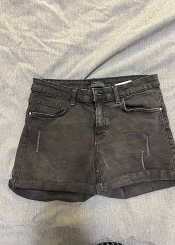 Gri Mini Denim Kadın Şort