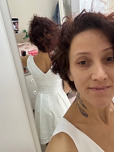 Beyaz bayan elbise - Görsel 16